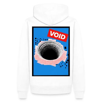 VOID - Männer Premium Bio Hoodie - Weiß - Hinten - Nico (187cm)