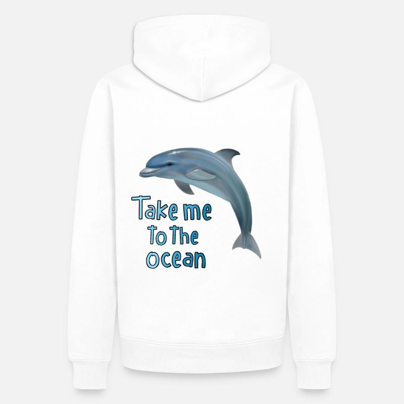 Delfin - Bring mich zum Meer - Männer Premium Bio Hoodie - Weiß