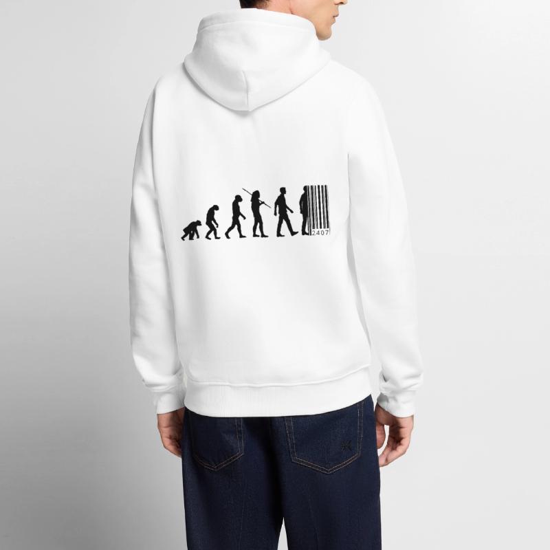 Evolution - code à barres Sweat à capuche Premium bio Homme