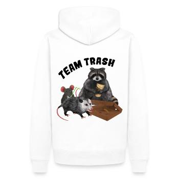 Racoon Opossum Mouse - Team Trash - Männer Premium Bio Hoodie - Weiß - Hinten - Nico (187cm)