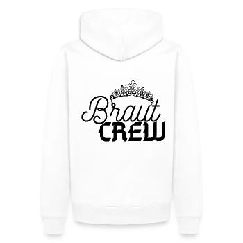 Junggessellenabschied CREW - HINTEN - Für die CREW - Männer Premium Bio Hoodie - Weiß - Hinten - Nico (187cm)