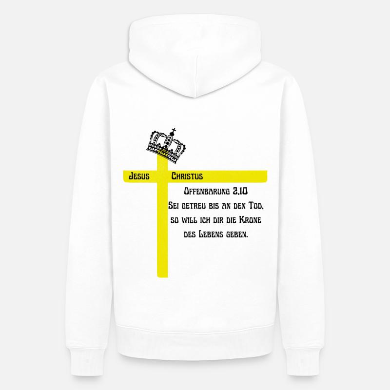 Offenbarung 2 10 - Männer Premium Bio Hoodie - Weiß