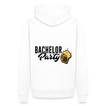 Junggesellenabschied Bachelor Party Team - Männer Premium Bio Hoodie - Weiß - Hinten - Nico (187cm)