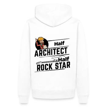 Architecte - Half Rock Star - Sweat à capuche Premium bio Homme - blanc - Dos - Nico (187cm)