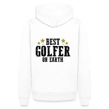 Golf Golf golf cadeau de golf - Sweat à capuche Premium bio Homme - blanc - Dos - Nico (187cm)