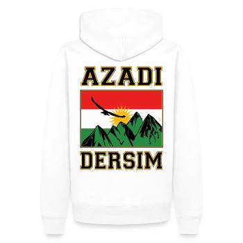 Kurdistan Flag Azadi Dersim Kurdistan - Männer Premium Bio Hoodie - Weiß - Hinten - Nico (187cm)