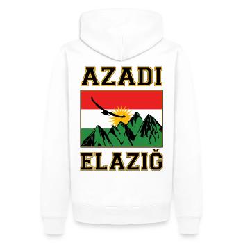 Kurdistan Azadi Elazig. free Kurdistan - Männer Premium Bio Hoodie - Weiß - Hinten - Nico (187cm)