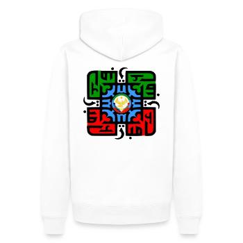 Cool Dagestan Flag. Vintage Dagestan Design - Männer Premium Bio Hoodie - Weiß - Hinten - Nico (187cm)