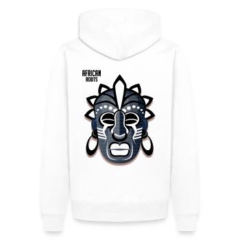 African Mask, I Have African Roots, Africa - Männer Premium Bio Hoodie - Weiß - Hinten - Nico (187cm)