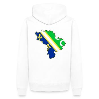 Sandzak Map, Sandzak Flag, Sandzak - Men’s Premium Organic Hoodie - white - Back - Nico (187cm)