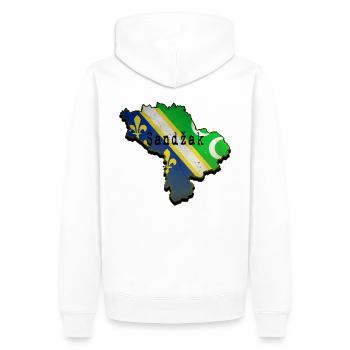 Sandzak Map, Sandzak Flag, Sandzak - Männer Premium Bio Hoodie - Weiß - Hinten - Nico (187cm)