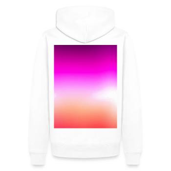 Radiant Pastel Sunset Gradient - Men’s Premium Organic Hoodie - white - Back - Nico (187cm)