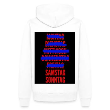 Hoch die Hände Wochenende - Männer Premium Bio Hoodie - Weiß - Hinten - Nico (187cm)