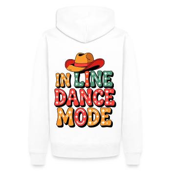 Toujours en mode danse en ligne design coloré LInedance - Sweat à capuche Premium bio Homme - blanc - Dos - Nico (187cm)