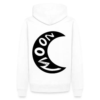 Moon - Männer Premium Bio Hoodie - Weiß - Hinten - Nico (187cm)