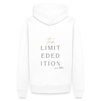 10th Birthday limited edition since 2015 Gift - Men’s Premium Organic Hoodie - white - Back - Nico (187cm)