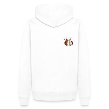 Two Squirrels - Men’s Premium Organic Hoodie - white - Back - Nico (187cm)