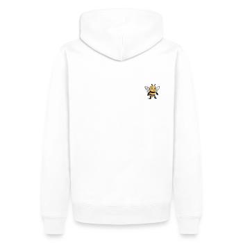 Abeille douce - Sweat à capuche Premium bio Homme - blanc - Dos - Nico (187cm)