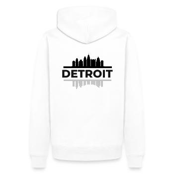Detroit Michigan Amerika Stadt USA Techno Reisen - Männer Premium Bio Hoodie - Weiß - Hinten - Nico (187cm)