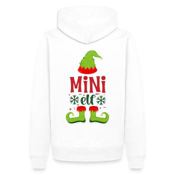 Costume d’elfe Noël - Sweat à capuche Premium bio Homme - blanc - Dos - Nico (187cm)
