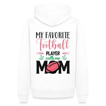 Footballer Mutter Mom favorite Football Player - Männer Premium Bio Hoodie - Weiß - Hinten - Nico (187cm)