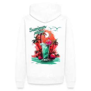 Summer Time Cocktail Strand Urlaub - Männer Premium Bio Hoodie - Weiß - Hinten - Nico (187cm)