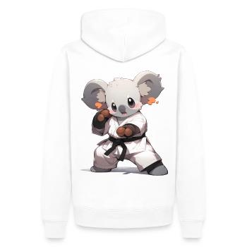 Drôle Koala Arts Martiaux MMA Kawaii Arts Martiaux - Sweat à capuche Premium bio Homme - blanc - Dos - Nico (187cm)