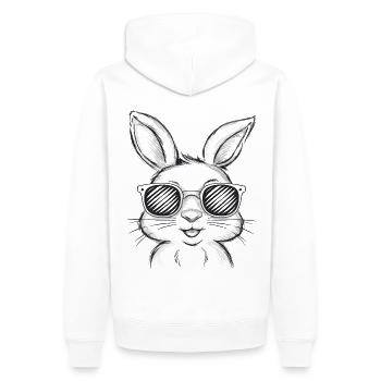 Lustiger Hase Niedliches Kaninchen Hasen Geschenk - Männer Premium Bio Hoodie - Weiß - Hinten - Nico (187cm)