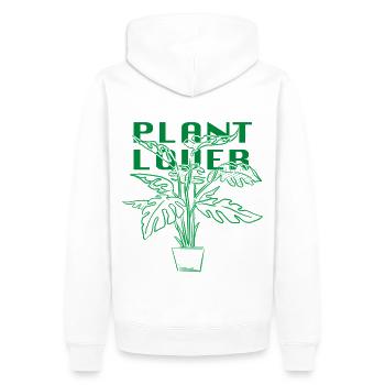 Plant Lover - Männer Premium Bio Hoodie - Weiß - Hinten - Nico (187cm)