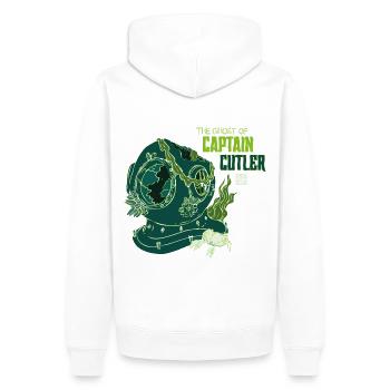 Halloween. Ghost of Captain Cutler - Men’s Premium Organic Hoodie - white - Back - Nico (187cm)