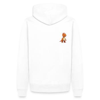 Dinosaure mignon - Sweat à capuche Premium bio Homme - blanc - Dos - Nico (187cm)