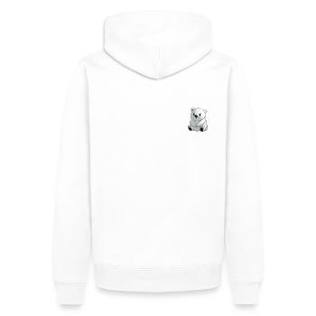 Bande dessinée Ours polaire - Sweat à capuche Premium bio Homme - blanc - Dos - Nico (187cm)