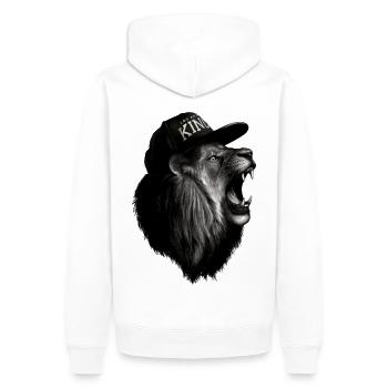 KNGOFDAHOOD - Männer Premium Bio Hoodie - Weiß - Hinten - Nico (187cm)