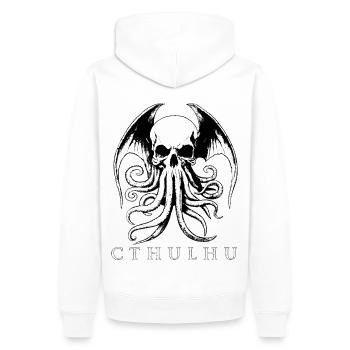 Cthulhu Gothic White - Men’s Premium Organic Hoodie - white - Back - Nico (187cm)