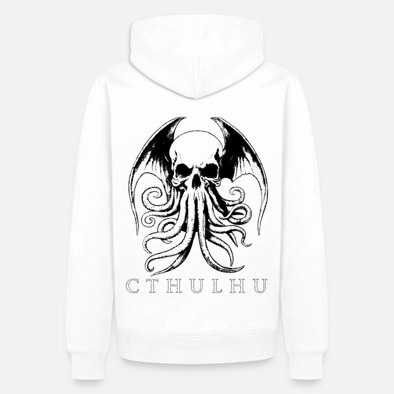 Cthulhu Gothic White - Sweat à capuche Premium bio Homme - blanc