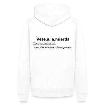 Vêtement pour Espagnol humoristique ! - Sweat à capuche Premium bio Homme - blanc - Dos - Nico (187cm)