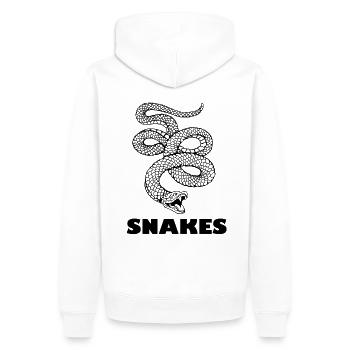 Schlange - Männer Premium Bio Hoodie - Weiß - Hinten - Nico (187cm)