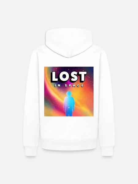 LOST IN SAPCE - Men’s Premium Organic Hoodie - white