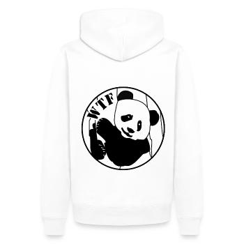 WTF panda W - Sweat à capuche Premium bio Homme - blanc - Dos - Nico (187cm)