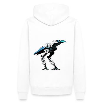 Robofalcon White and blue - Men’s Premium Organic Hoodie - white - Back - Nico (187cm)