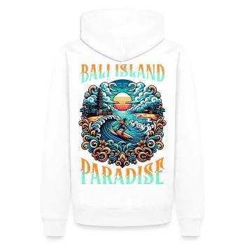 bali island - Männer Premium Bio Hoodie - Weiß - Hinten - Nico (187cm)