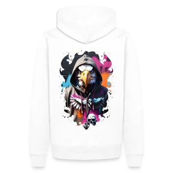 aigle street 1 - Sweat à capuche Premium bio Homme - blanc - Dos - Nico (187cm)