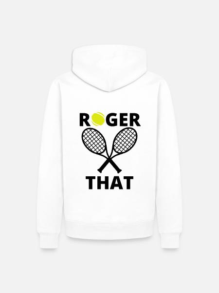 Roger das Tennisgeschenk - Männer Premium Bio Hoodie - Weiß