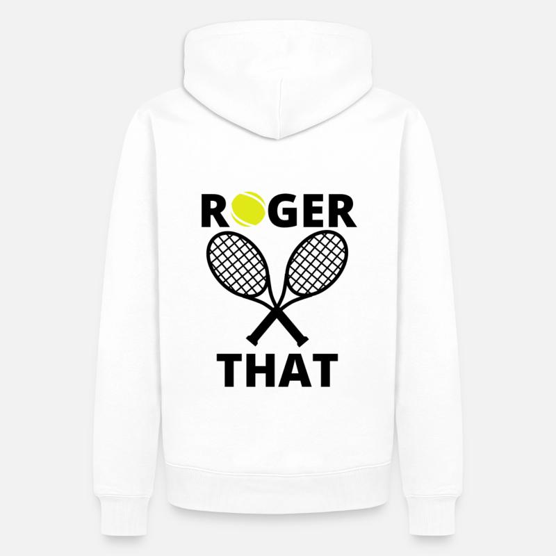 Roger das Tennisgeschenk - Männer Premium Bio Hoodie - Weiß
