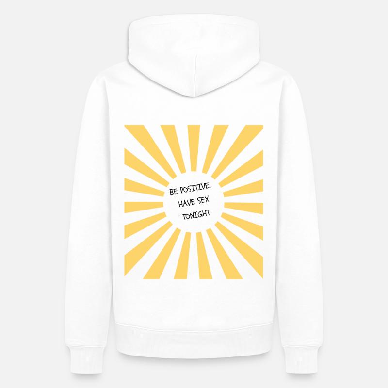 Sonne bepositive - Männer Premium Bio Hoodie - Weiß