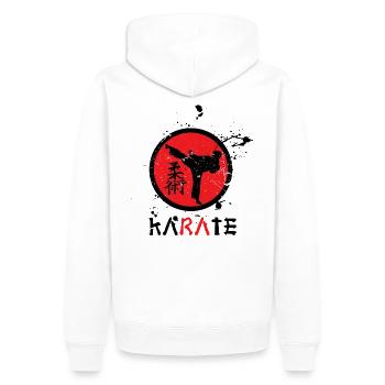 Japan Kampf Kunst MMA Karate Judo Sport Geschenk - Männer Premium Bio Hoodie - Weiß - Hinten - Nico (187cm)