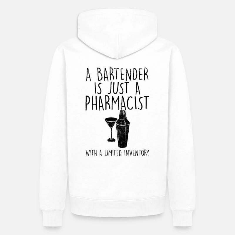 Bartender - Men’s Premium Organic Hoodie - white