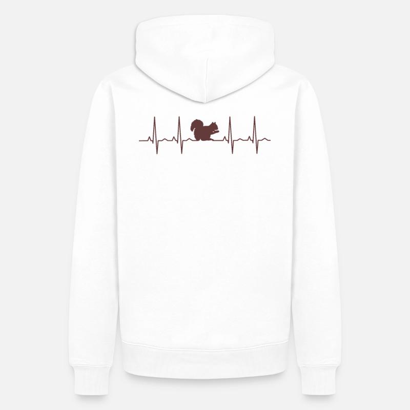 Eichhörnchen Herzschlag - Männer Premium Bio Hoodie - Weiß