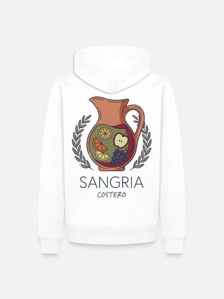 Sangria - Männer Premium Bio Hoodie - Weiß