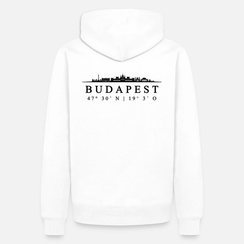 Budapest coordonne la conception - Sweat à capuche Premium bio Homme - blanc